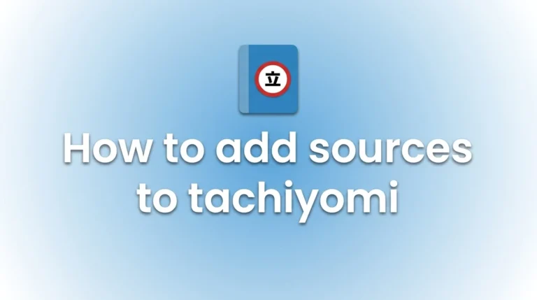 How to add sources to tachiyomi